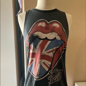 Rolling Stones British Flag Tongue 👅 sleeveless T